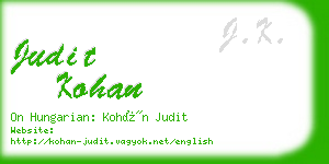judit kohan business card